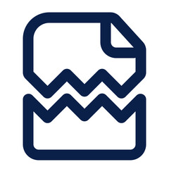broken file icon with lineal style