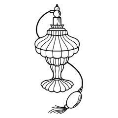 antique perfume bottle line art