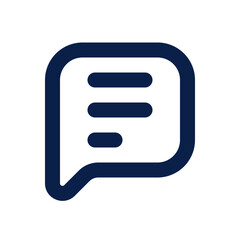 bubble chat facing to the right icon