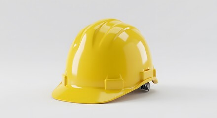 Protective Armor: A vibrant yellow safety helmet sits pristine, evoking themes of construction, safety, and industrious endeavor.