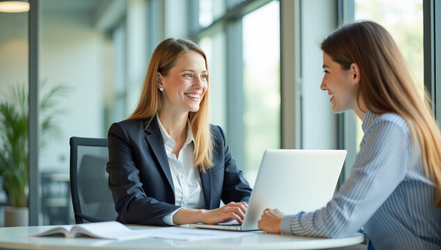 meeting interview businessmen clients in the office