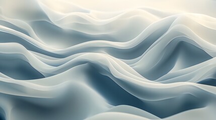 Soft Waves of Fabric Flowing in Light Tones and Gentle Curves