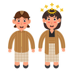 Yogyakarta Couple Wearing Traditional Dress