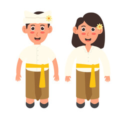 Bali Couple Wearing Traditional Dress