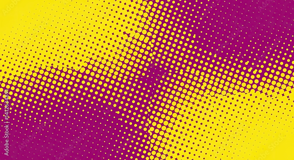 Aufkleber pop art halftone gradient background vibrant dots transition retro abstract design colorful comic pa