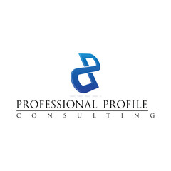 logo design letter initials p c combination gradient illustration full color
