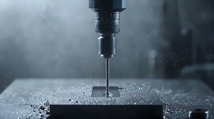 Industrial Drilling Machine In Action