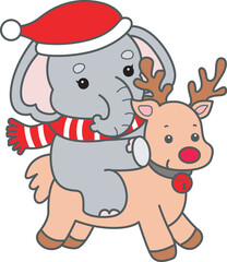 Cute Elephant vector icon. Funny baby Elephant animal series stock illustration. Life of fluffy Elephant designs.