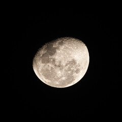full moon on black background