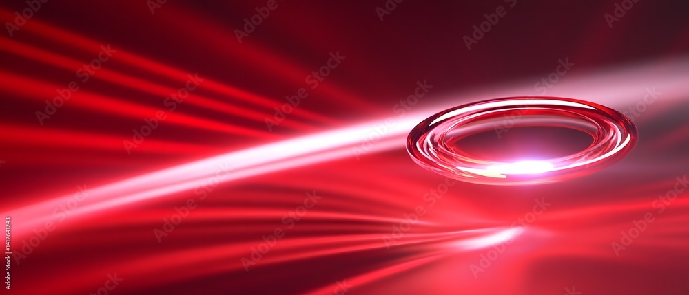 Poster Abstract Red Light with Circular Pattern