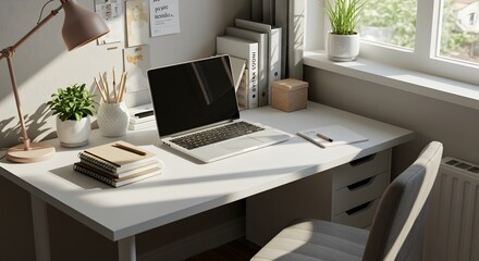 Sunny Home Office Workspace. (1)