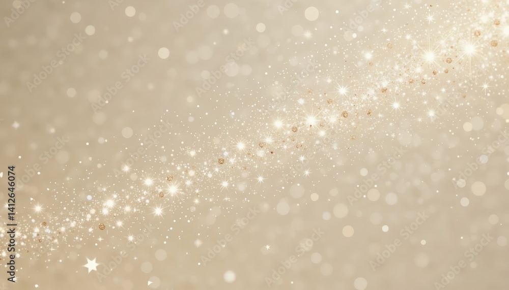 Poster sparkling golden bokeh effect abstract background digital art dreamy atmosphere close-up view creati