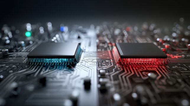 Close-up view of computer processor symbolizing advancements in technology amidst ongoing global trade conflicts