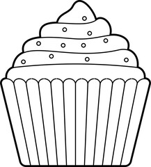 Cupcake drawing doodle vector