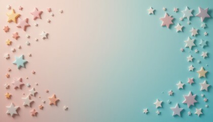 Creative star-themed graphic design showcase modern studio digital art colorful environment top down view artistic expression for social media and marketing