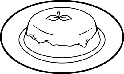 Pudding drawing doodle vector