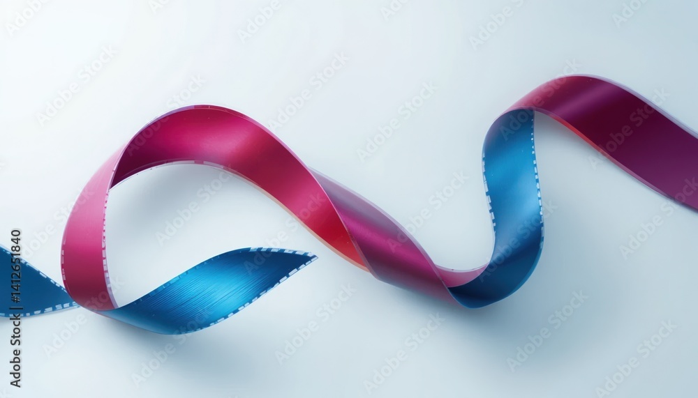 Poster flowing ribbons of color abstract background digital art creative environment artistic perspective v