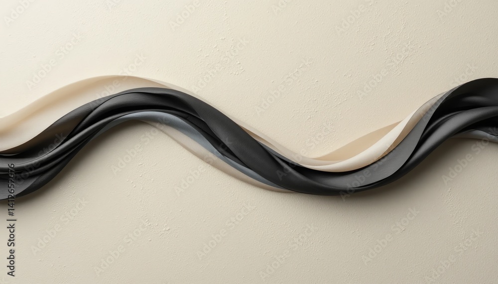 Aufkleber flowing abstract design elements art studio digital artwork minimalist environment top-down view con