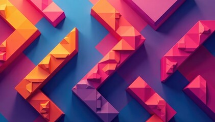 Fototapeta premium Abstract geometric shapes repeat, creating a visual texture , form, pattern