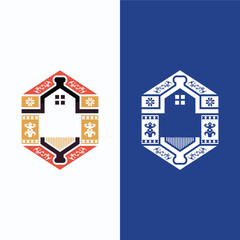 persian ornament Home concept logo design vector template