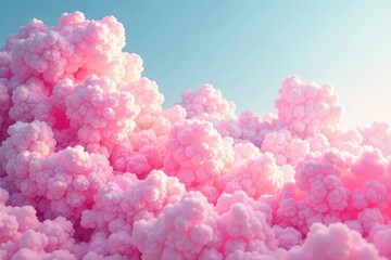 Fototapeta premium Abstract pink watercolor cloudscape, delicate texture , calm, romantic, light