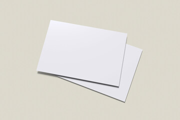 A4 Landscape Paper with cream background color for mockup