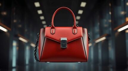 Coral Orange and Teal Fashion Purse with Gold Buckle – Ideal for Boutique or Advertisement Use