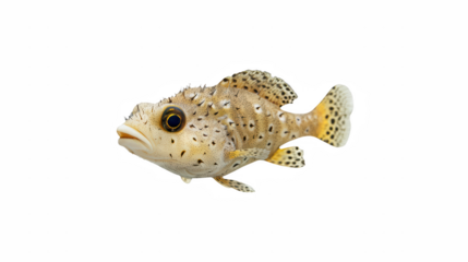 a spotted fish on a transparent background, PNG image, PNG file, Generative art.