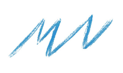 Isolated light blue pencil line on transparent background.
