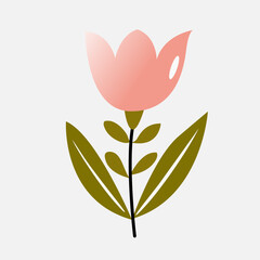 Minimalist Spring Flower Illustrations Featuring Soft and Aesthetic Botanical Elements