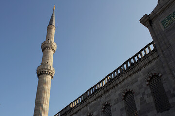 A minaret in Istanbul, Turkey.