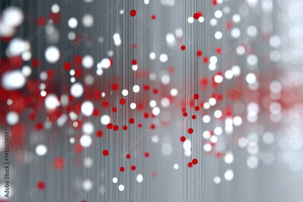 Poster colorful particles create a mesmerizing abstract pattern in a modern art installation during a livel