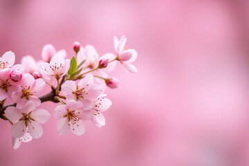 Naklejka premium bunch of pink flowers that are on a tree1