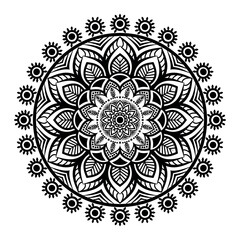 The mandala background design adds a peaceful and artistic touch to the overall look.