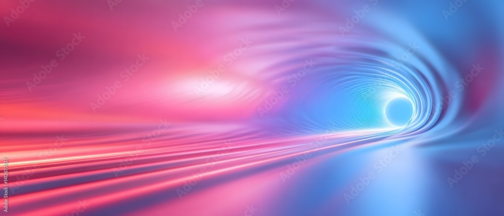 Poster abstract tunnel with light at the end