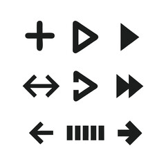 Basic Navigation and Control Icons set