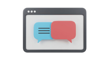 Isolated Chat Bubbles on Browser Window