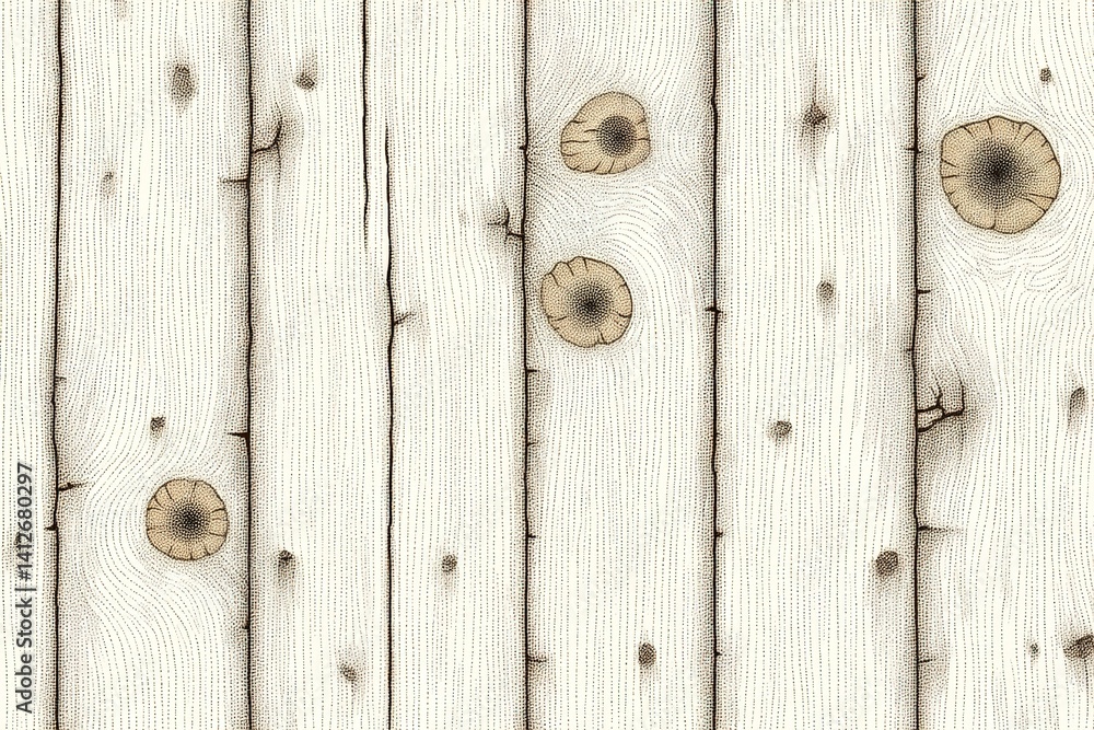 Poster detailed view of wooden planks with knots showing natural texture and grain patterns in a bright set