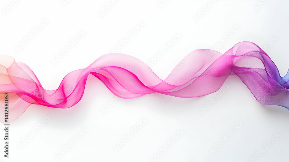 Poster abstract flowing fabric design with gradient colors
