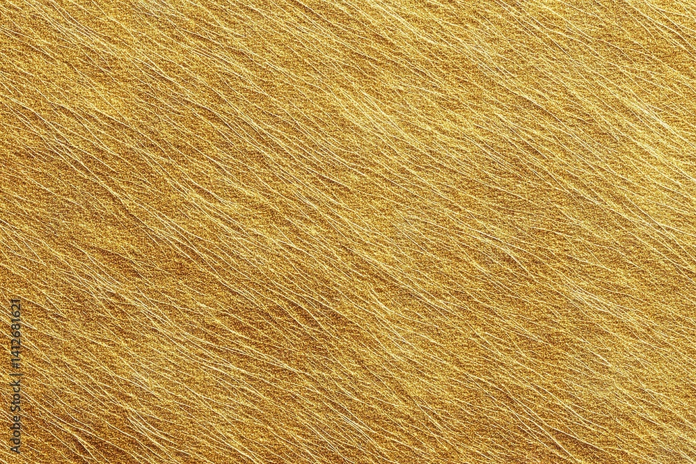 Poster textured golden surface with fine fibers creating a luxurious appearance in warm light