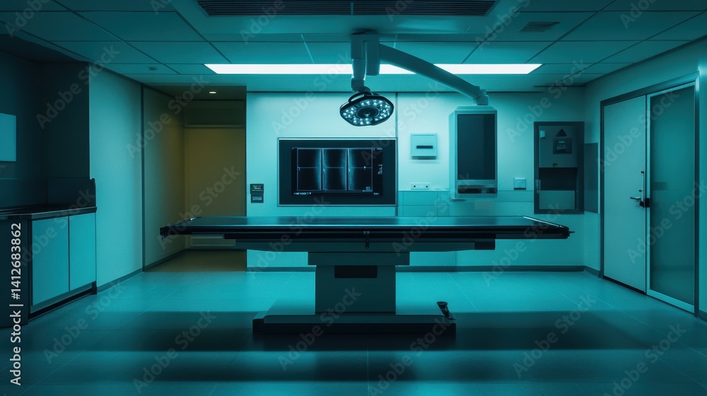 Poster remote-controlled x-ray system with floating panel and clean background
