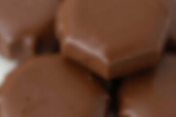Naklejka premium A close-up of rich, creamy chocolate delights