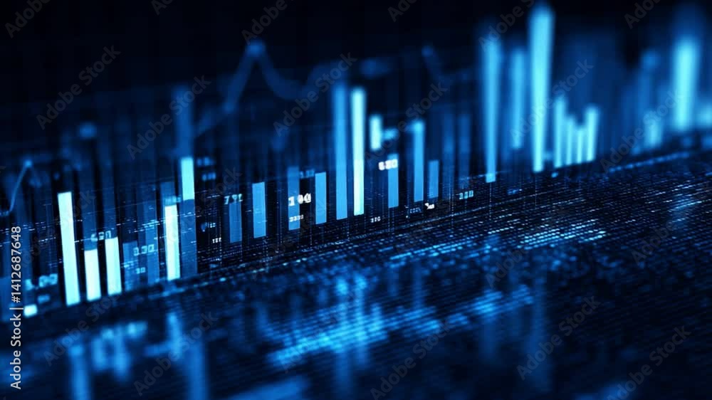 Poster dynamic data visualization: a mesmerizing digital representation of business and technological insig
