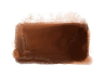 Square Burnt umber watercolor background, PNG transparent background
