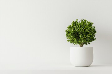 Small potted plant against white background