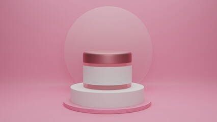 Minimalist Pink Beauty Product Showcase