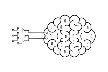 Artificial Intelligence Brain Network Concept With Neural Connections Diagram And Data