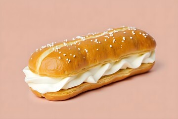 French &eacute;clairs filled with rich cream