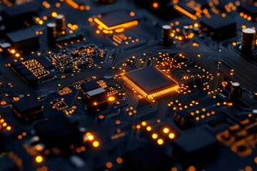Circuit board technology close-up