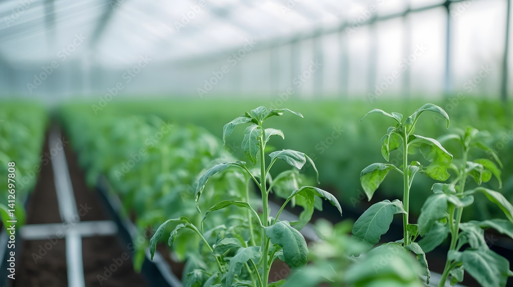Poster smart greenhouse with ai-powered crop monitoring and real-time data analytics for sustainable agricu